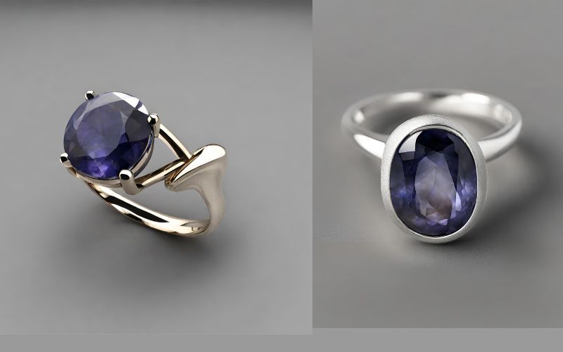 iolite ring, iolite gemstone ring, silver iolite ring, iolite ring forwomen