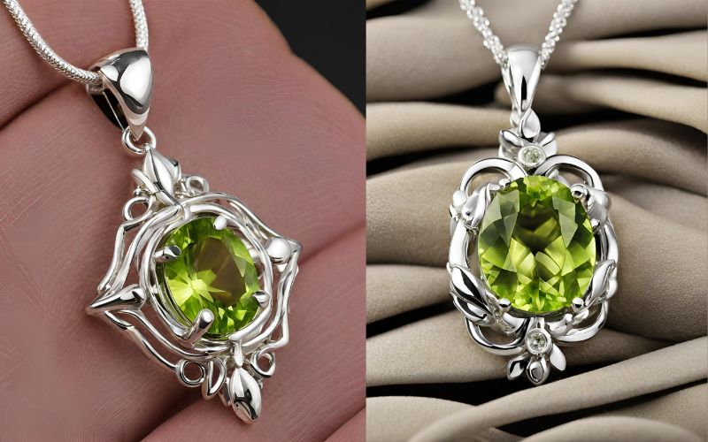 peridot pendant, peridot gemstone pendant, peridot gemstone pendant for men